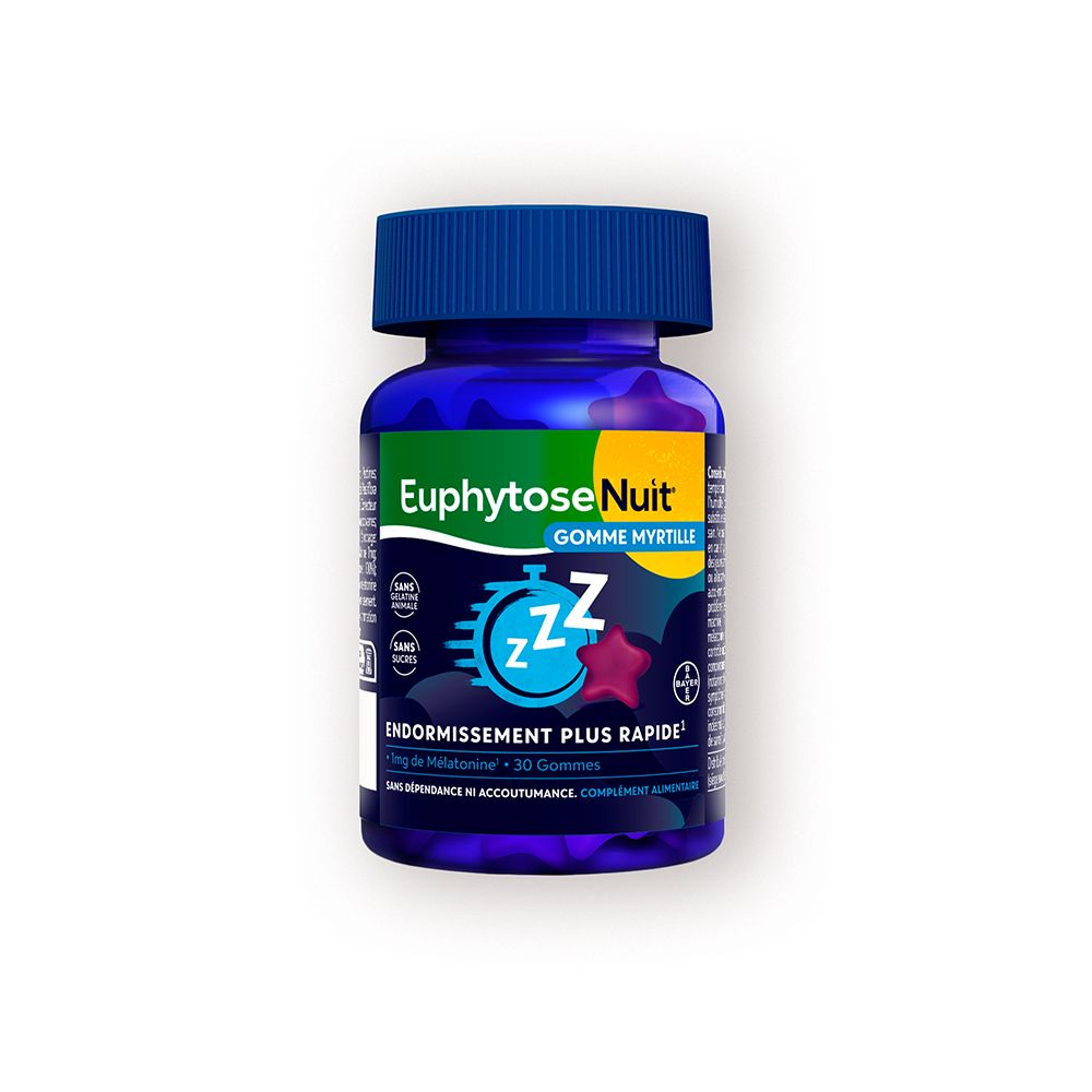 Euphytose Euphytosenuit Gomme Myrtille Sommeil Mélatonine 30 Gommes Bonbon(S) Pc(S) Enfants