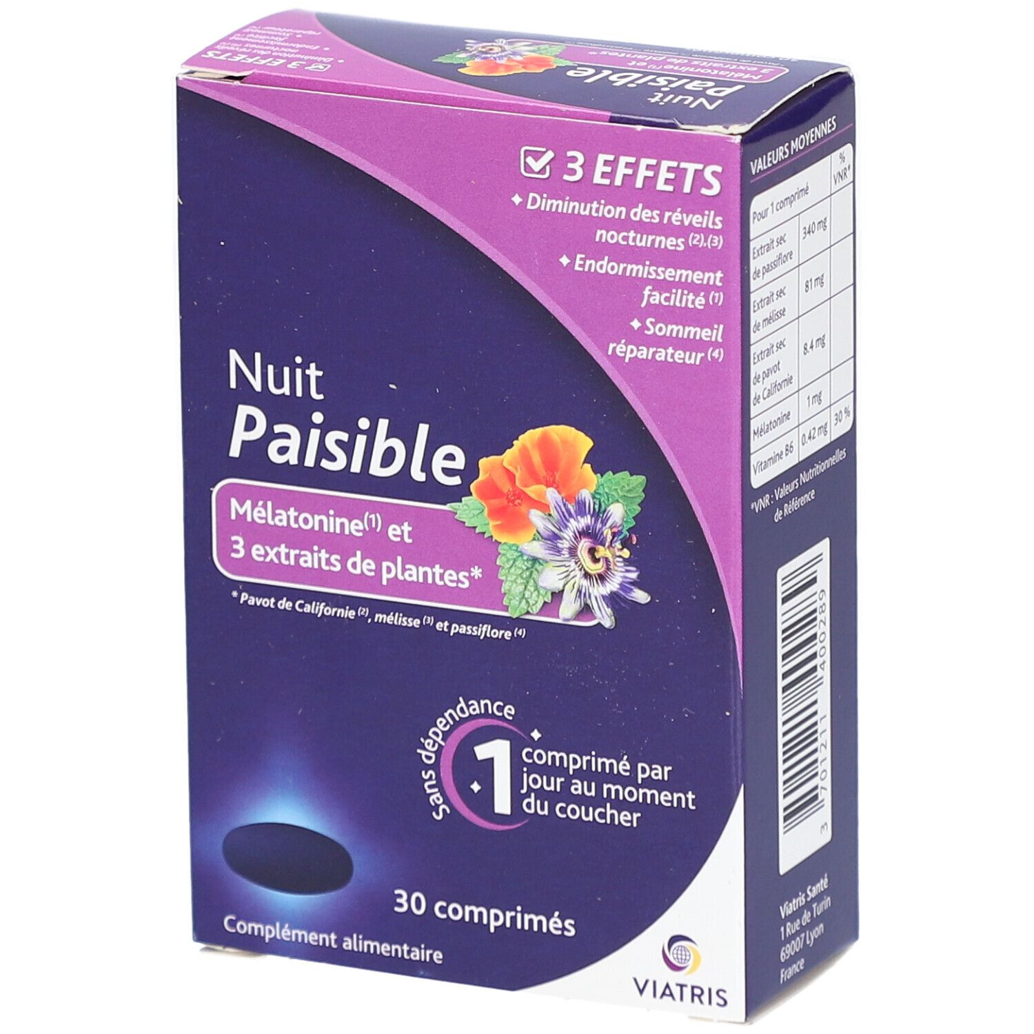 Viatris Nuit Paisible Comprime Capsule(S) 30 Pc(S) - Image 1