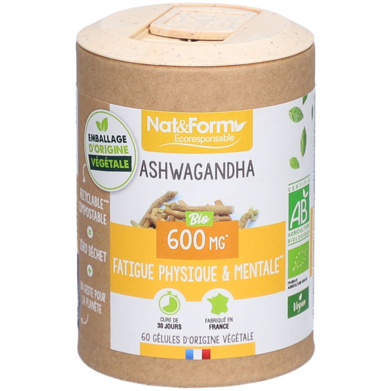 Pdm To Be Maintained Nat&Form Ashwagandha Bio Capsule(S) 60 Pc(S)
