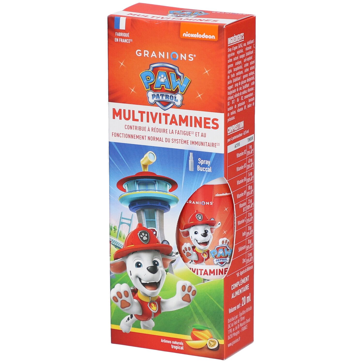 Pdm To Be Maintained Granions Spray Multivitamines Pat Patrouille 20 Ml Enfants