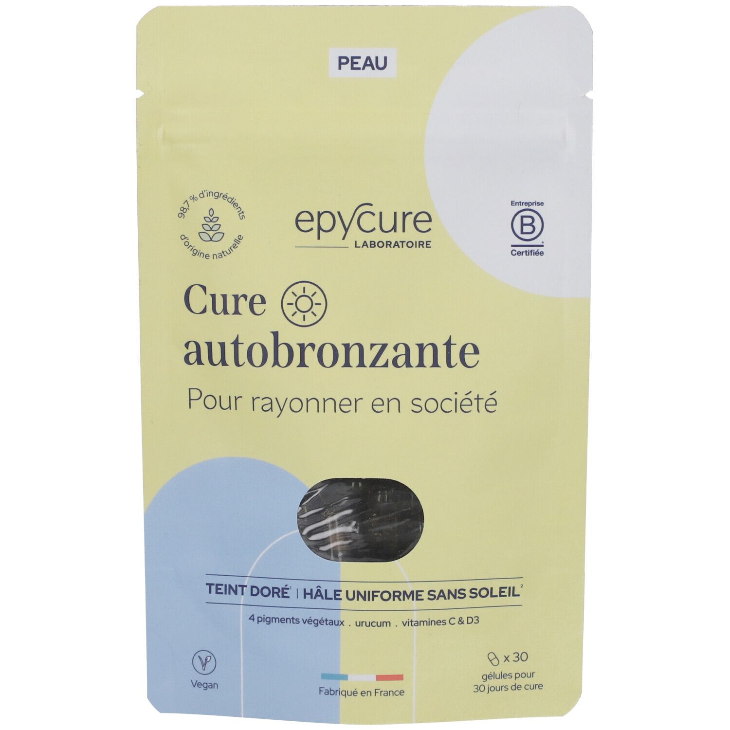 Epycure Cure Autobronzante – Teint hâlé naturel avec pigments végétaux Capsule(S) 30 pc(s)