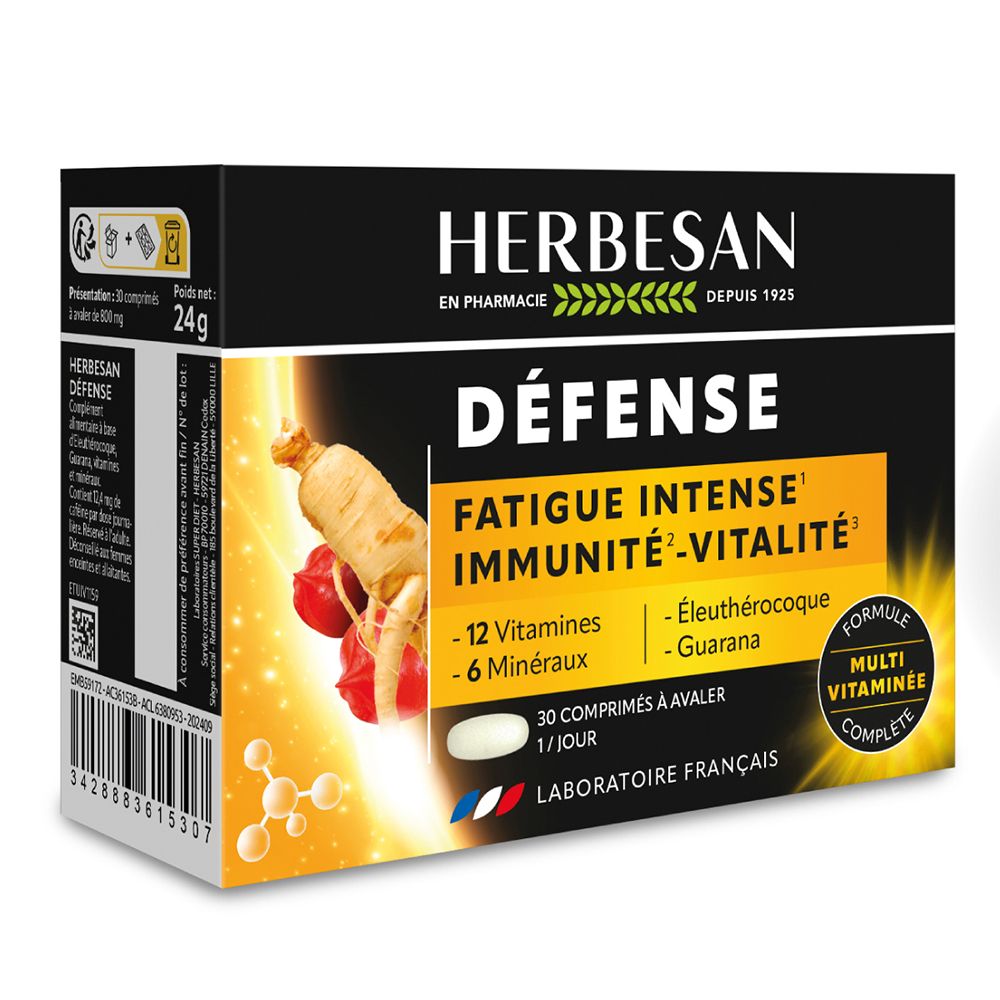 Herbesan Défense Énergie Immunité Vitamines Et Minéraux Comprimé(S) 30 Pc(S) - Image 1