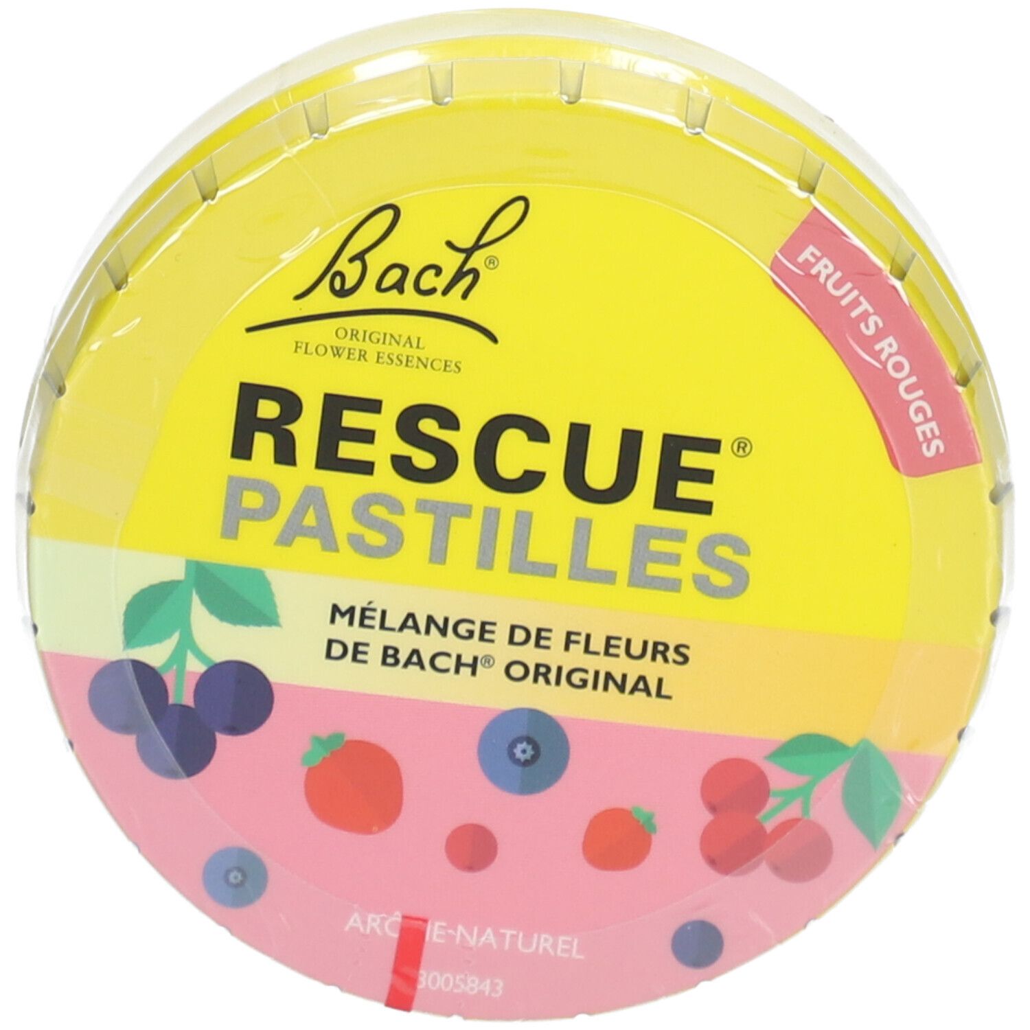 RESCUE Pastilles Fruits Rouges boite de 50 g 50 g Pastille(S) À Sucer
