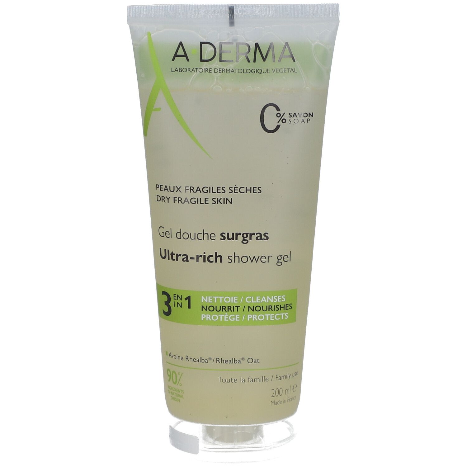 A-DERMA Gel Douche Surgras 200 ml Gel Douche