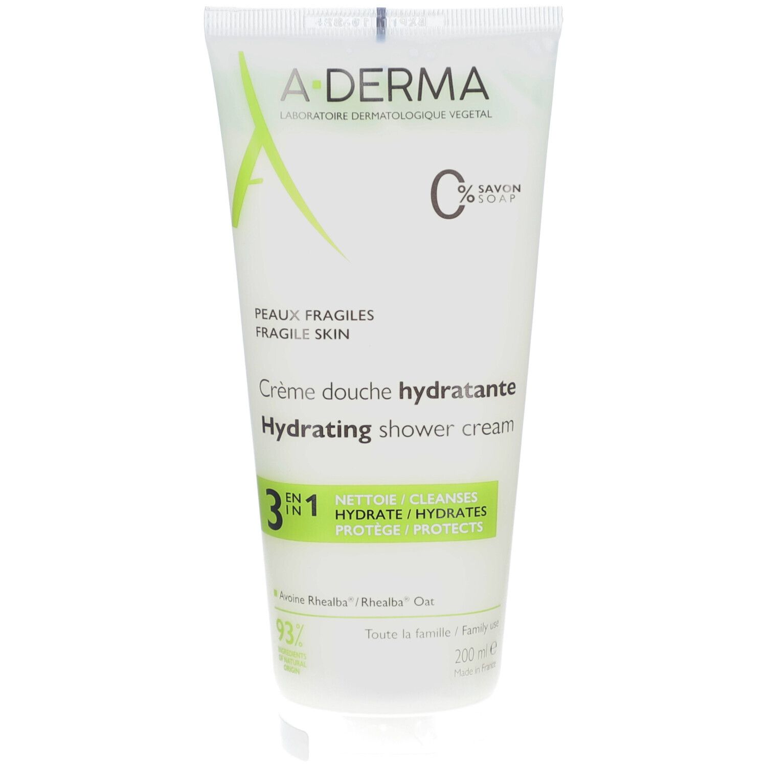 A-derma Crème Douche Hydratante 200 ml Crème
