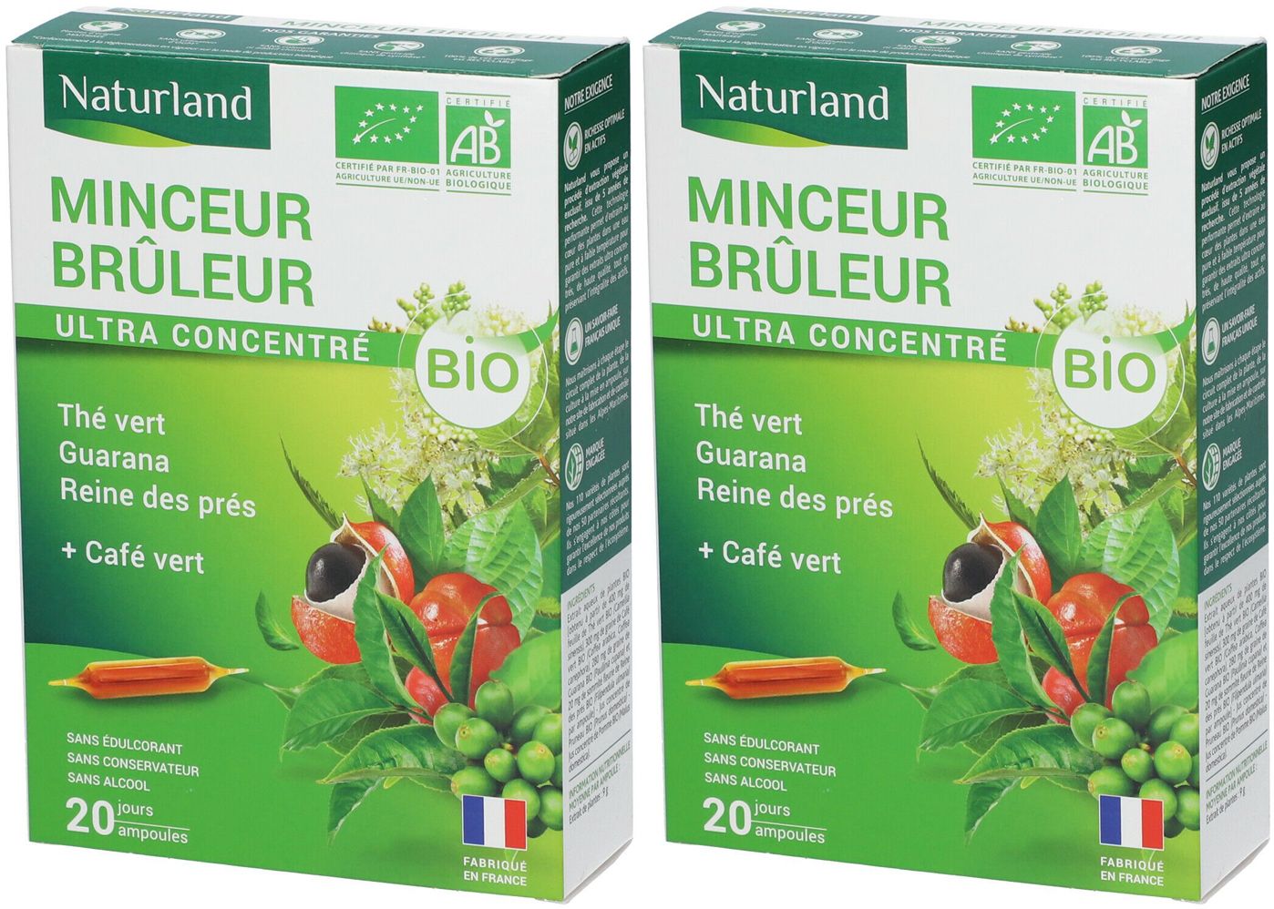 Naturland MINCEUR BRÛLEUR 2x20x10 ml Ampoule(S) Buvable(S)