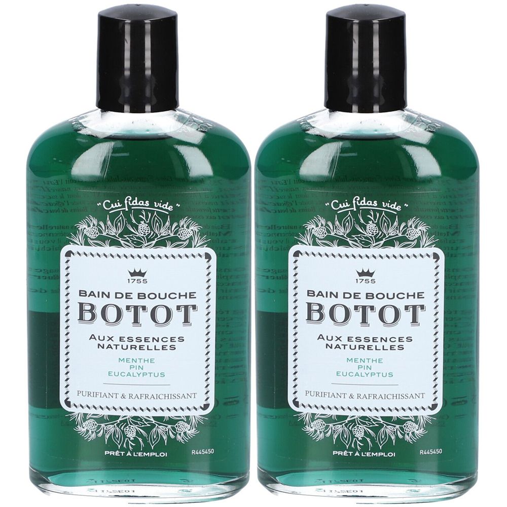 BOTOT Bain de bouche Menthe - Pin - Eucalyptus 2x250 ml