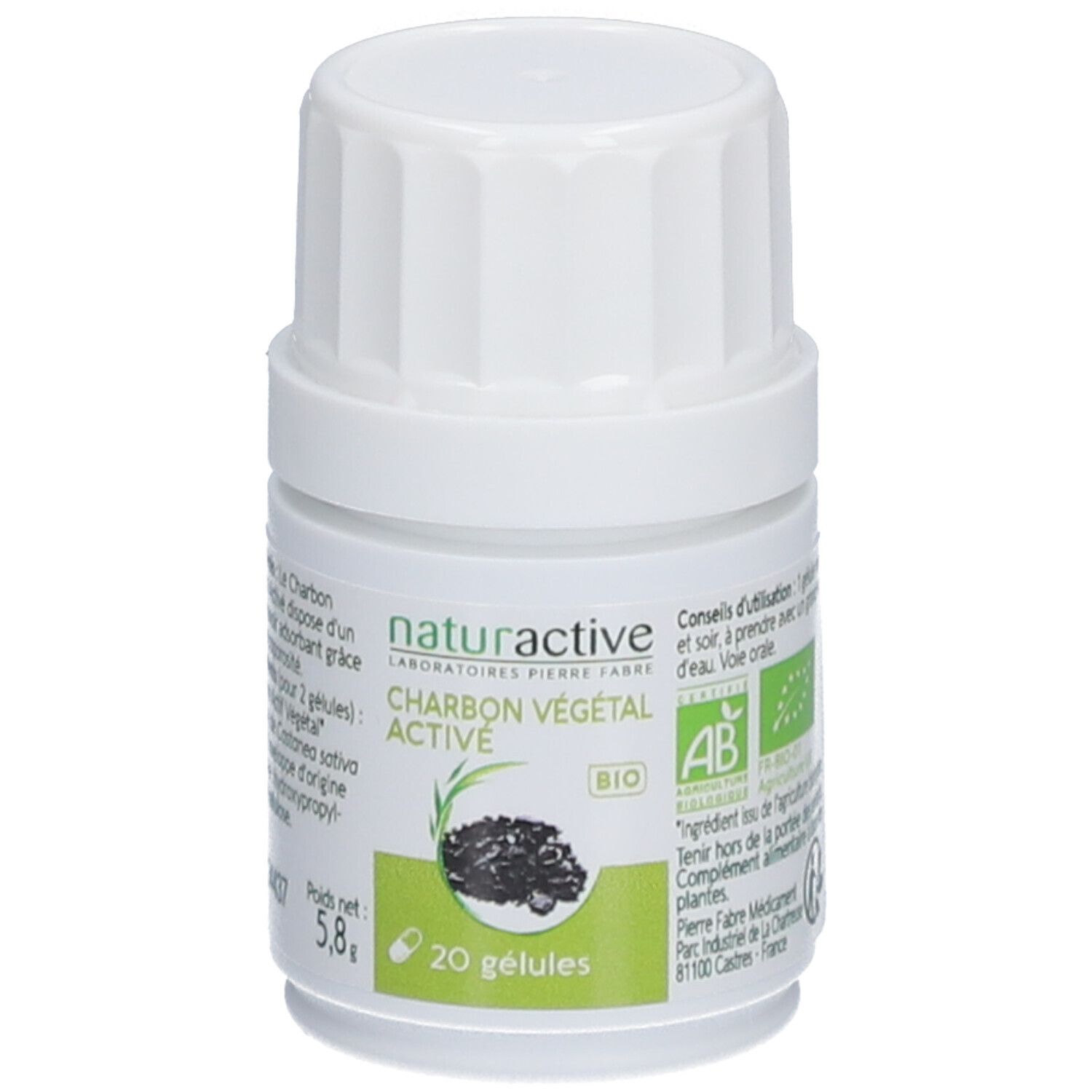 NATURACTIVE Charbon Végétal Activé 20 pc(s) Capsule(S)