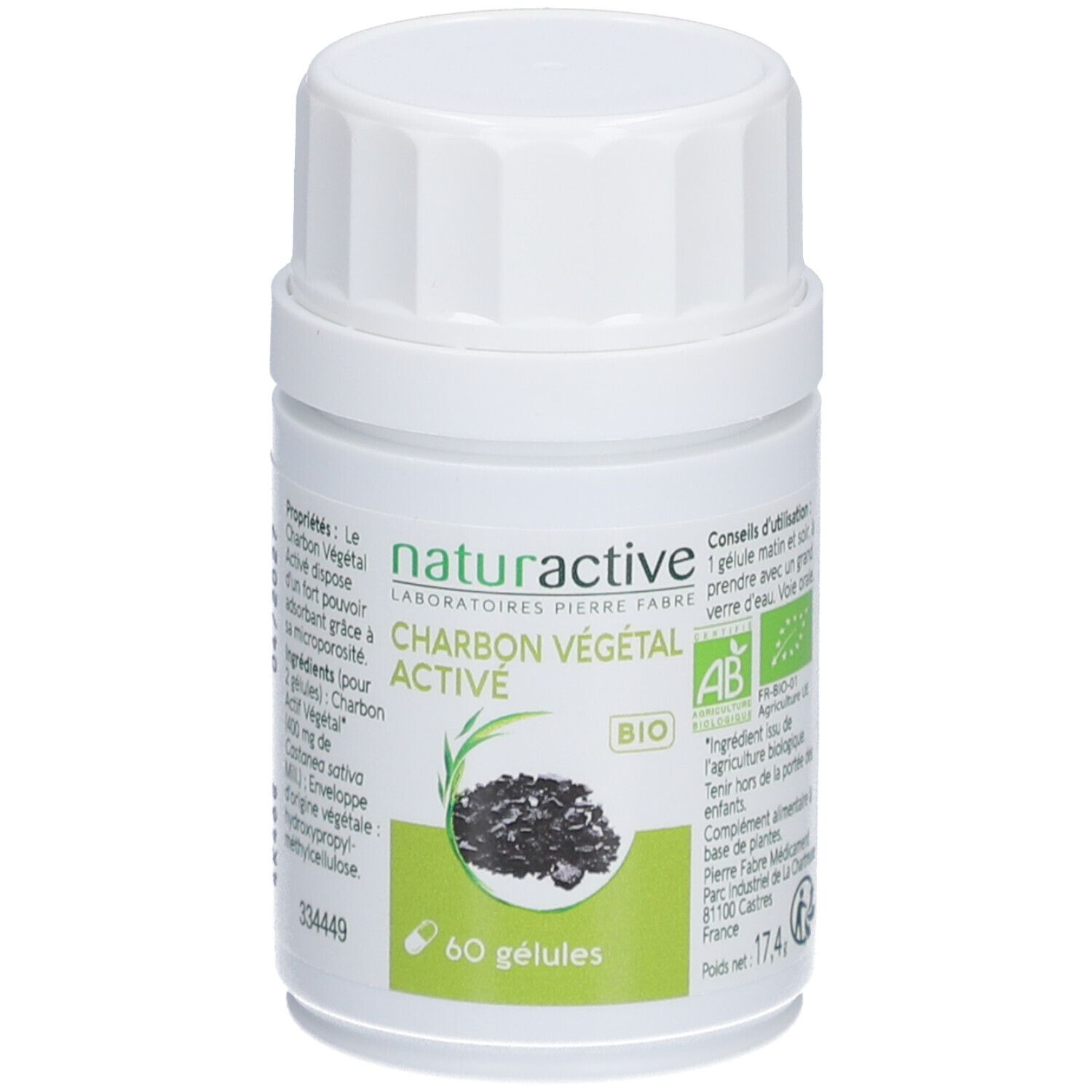 NATURACTIVE Charbon Végétal Activé 60 pc(s) Capsule(S)