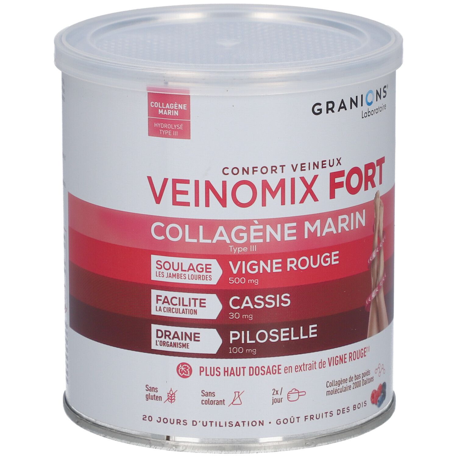 Granions Rouge Veinomix Fort Collagene Marin - Image 3