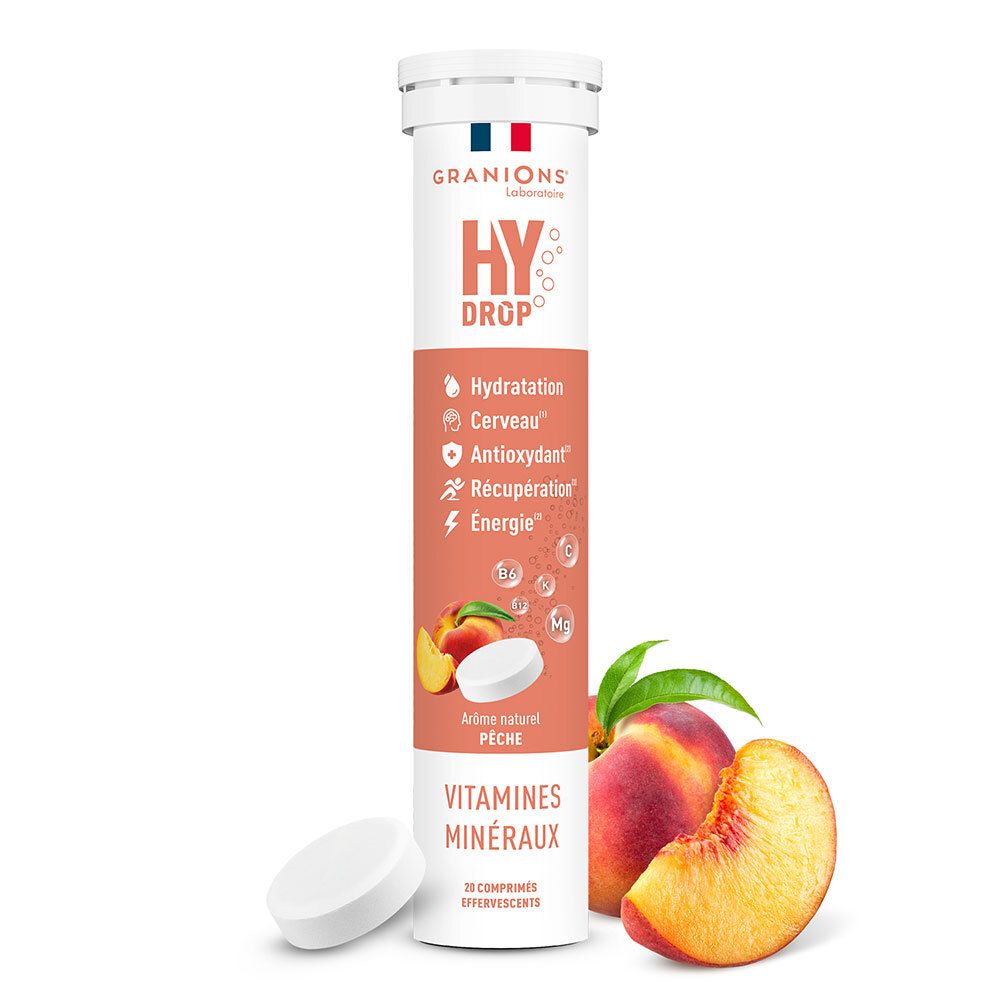 Granions Pastille Hydratation Electrolytes Hydrop Pêche Comprimés Effervescents 20 Pc(S) Enfants - Image 1