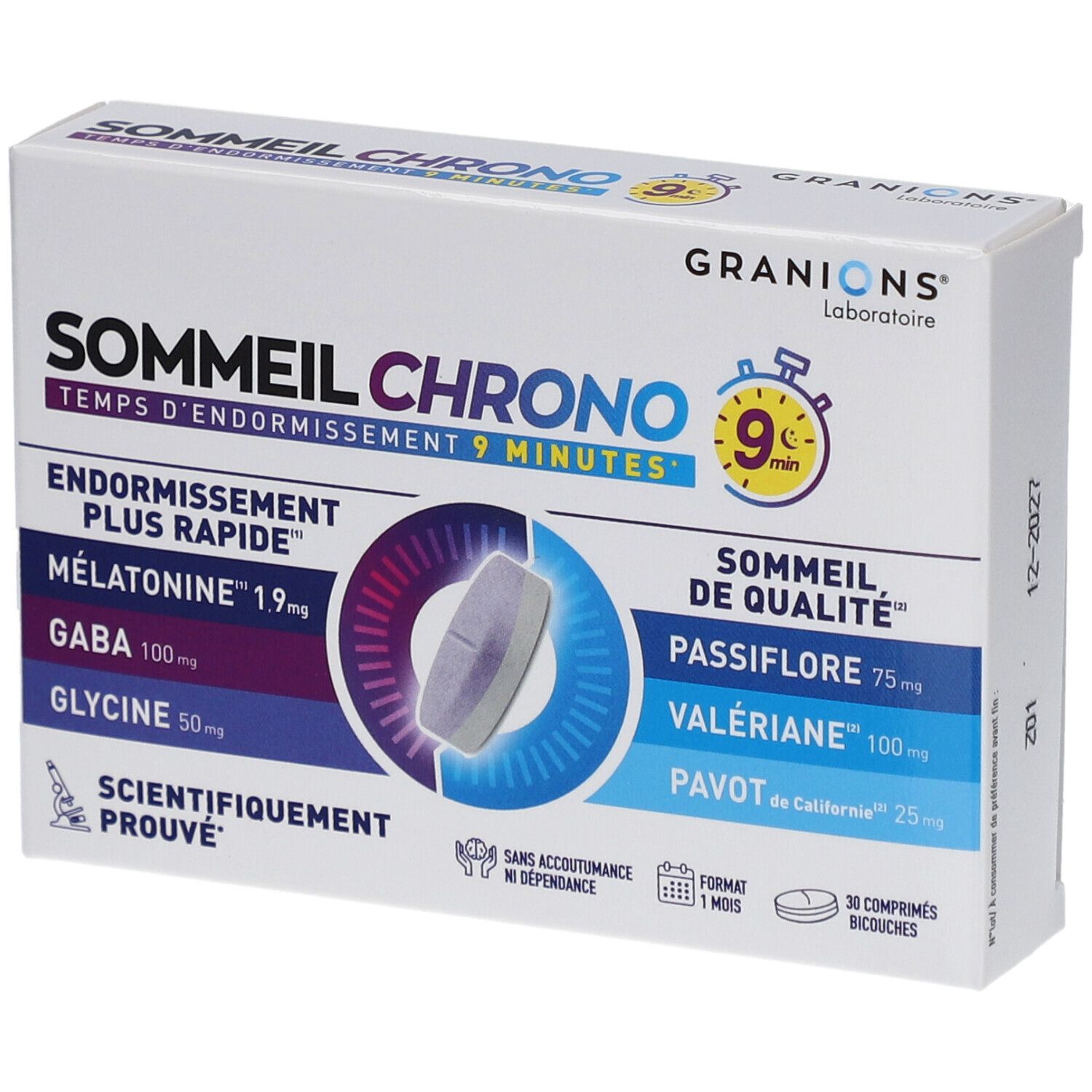 Granions Sommeil Chrono - Gaba, Mélatonine & Passiflore - Image 3