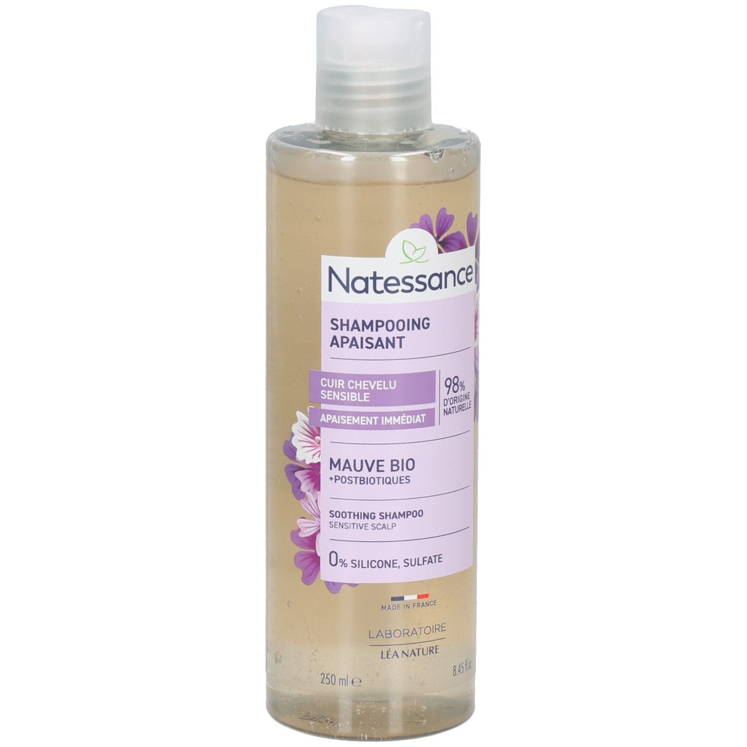 Natessance Shampooing Apaisant Mauve Bio Gel(S) 250 Ml - Image 1