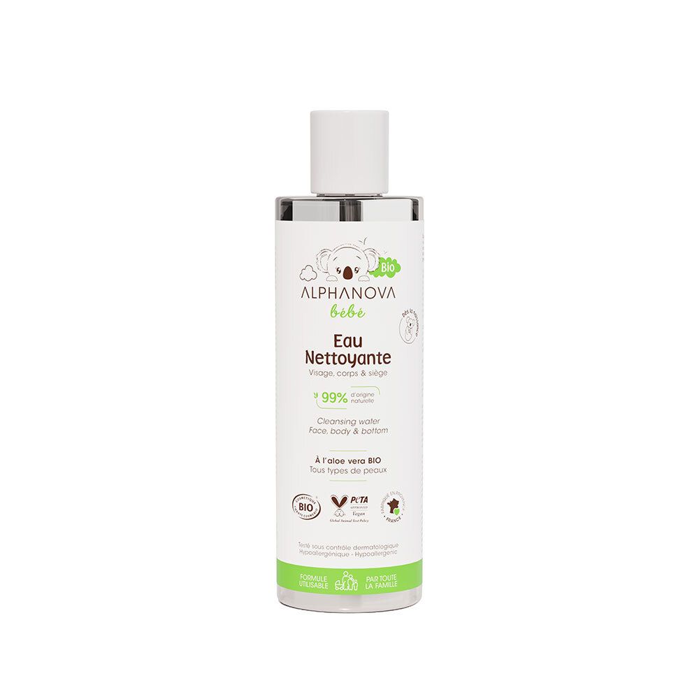 ALPHANOVA Bébé Eau Nettoyante 200 ml Gel Nettoyant