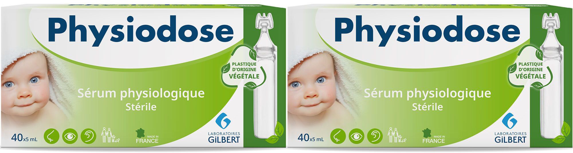 Physiodose Sérum Physiologique Stérile 2x200 ml Pipette(S) Unidose(S)