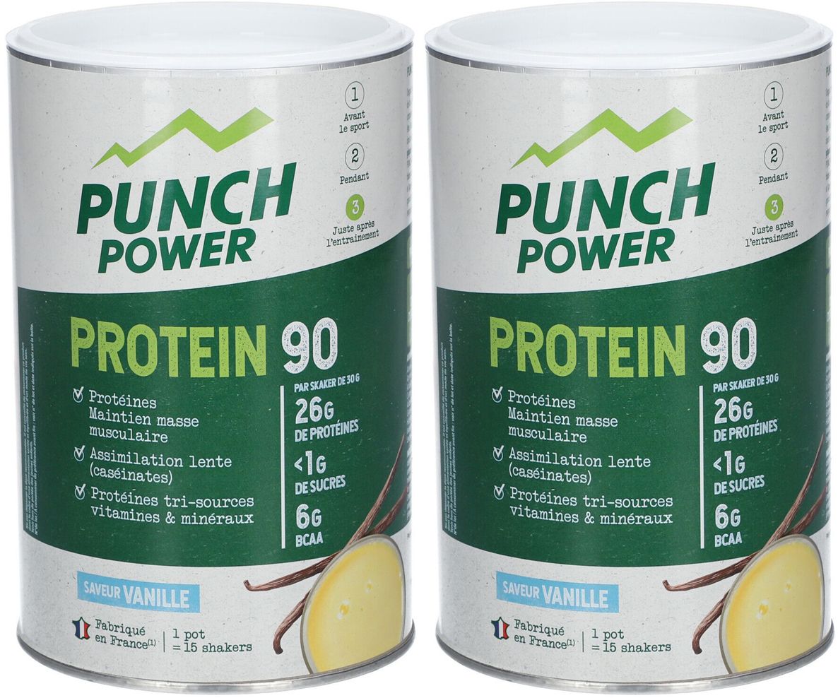PUNCH POWER Protein 90 Saveur Vanille 2x450 g Poudre