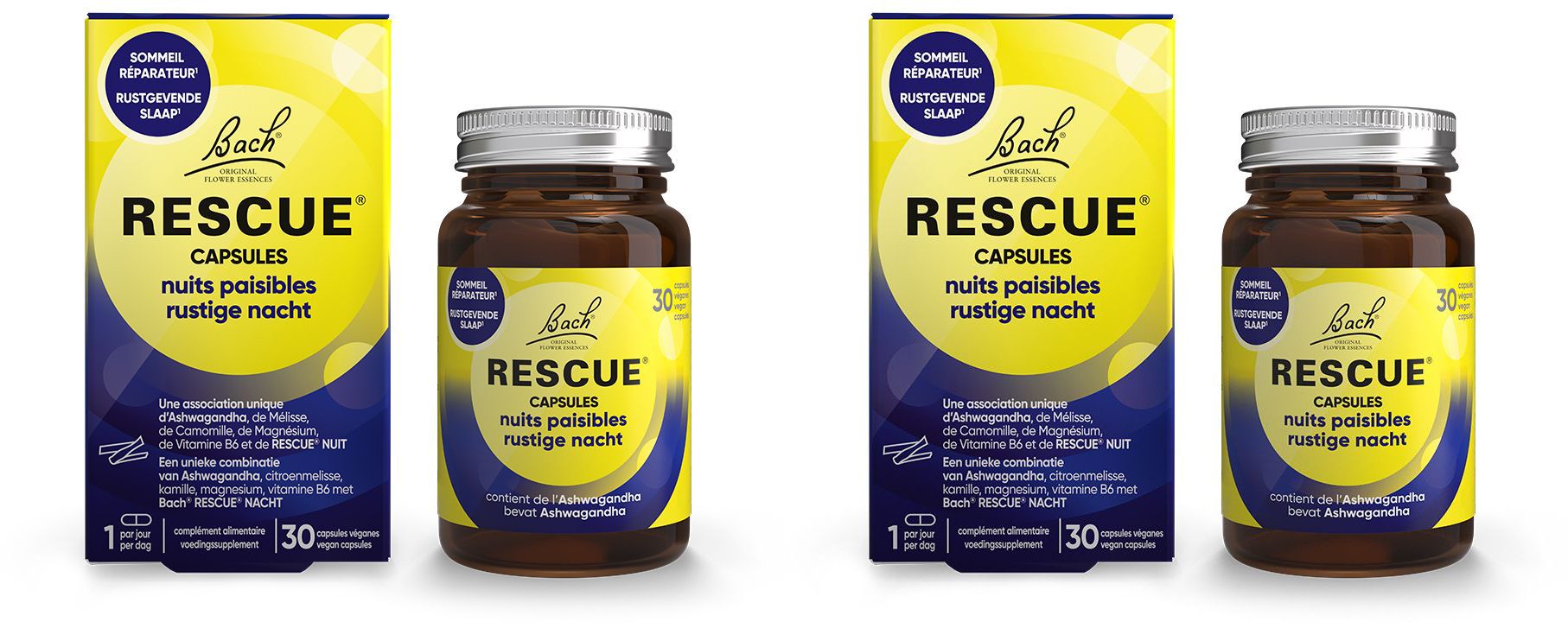 RESCUE Nuits Paisibles Capsules 2x30 pc(s) Capsule(S)