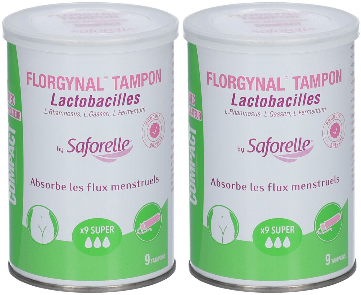 Saforelle Florgynal Tampon Probiotique avec applicateur Super 2x9 pc(s) Tampon(S)