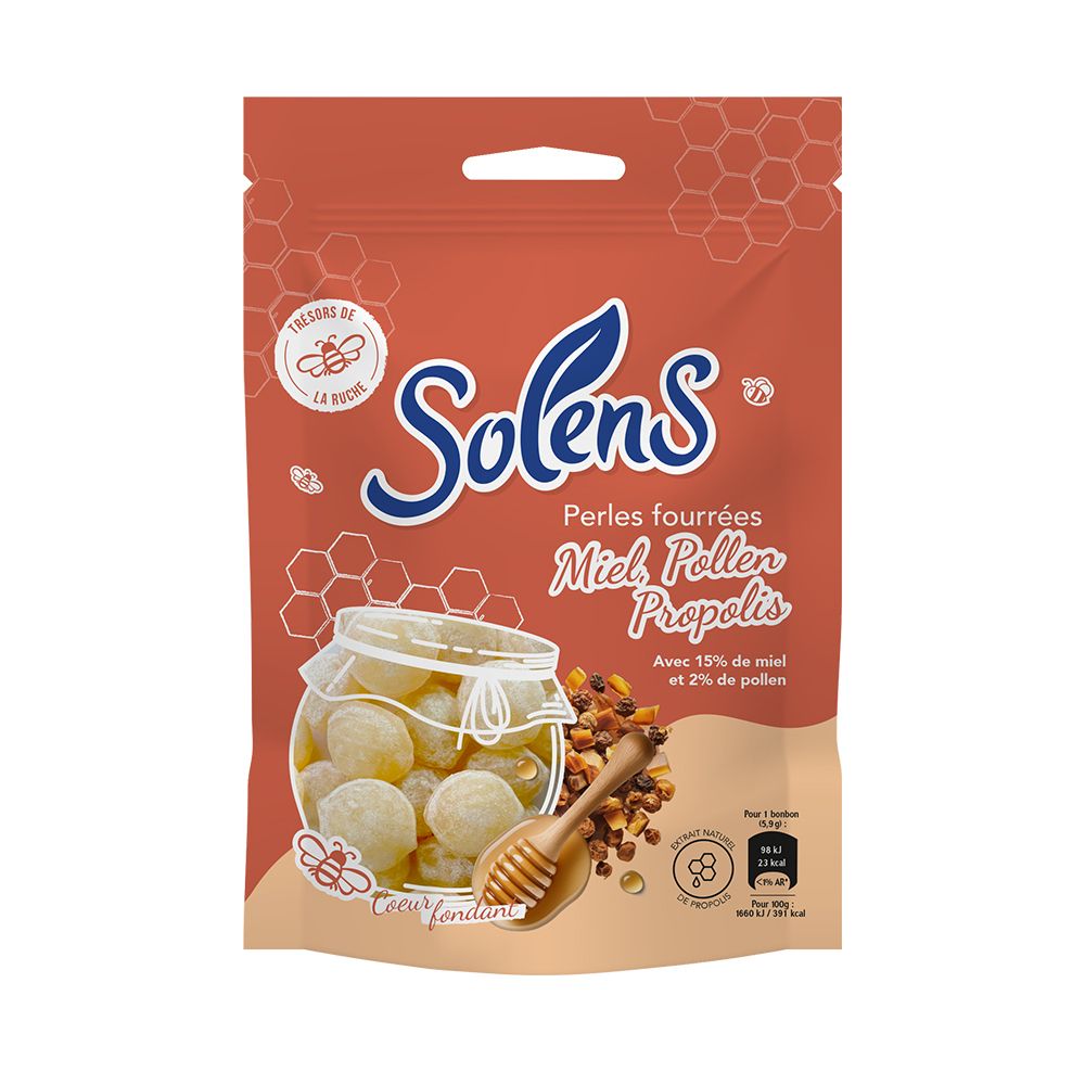 SOLENS Perles Fourées Miel Pollen Propolis 100 g Bonbon(S)