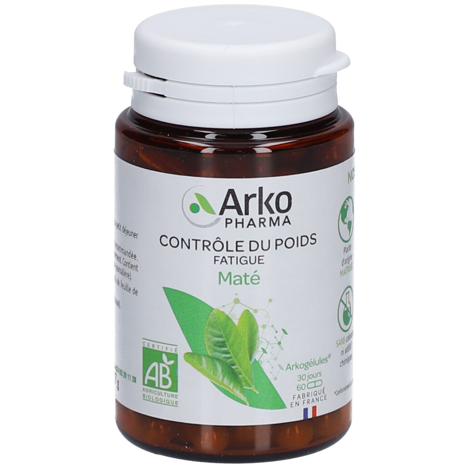 Arkogelules Arkopharma Arkogélules Contrôle Du Poids Fatigue Maté Capsule(S) 45 Pc(S)
