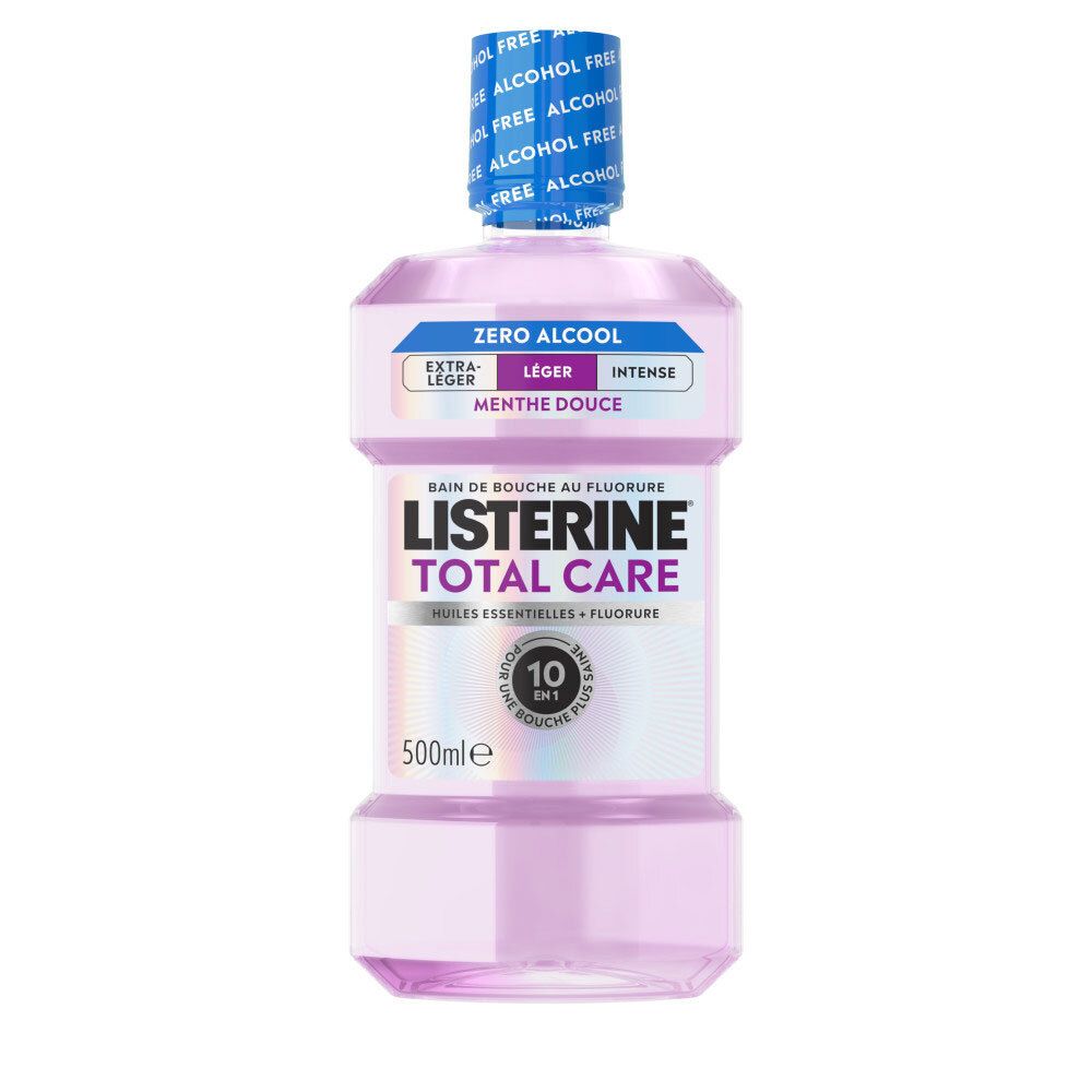 Listerine Total Care Dents Et Gencives – Bain De Bouche Sans Alcool Goût Plus Léger Fluide 500 Ml - Image 1