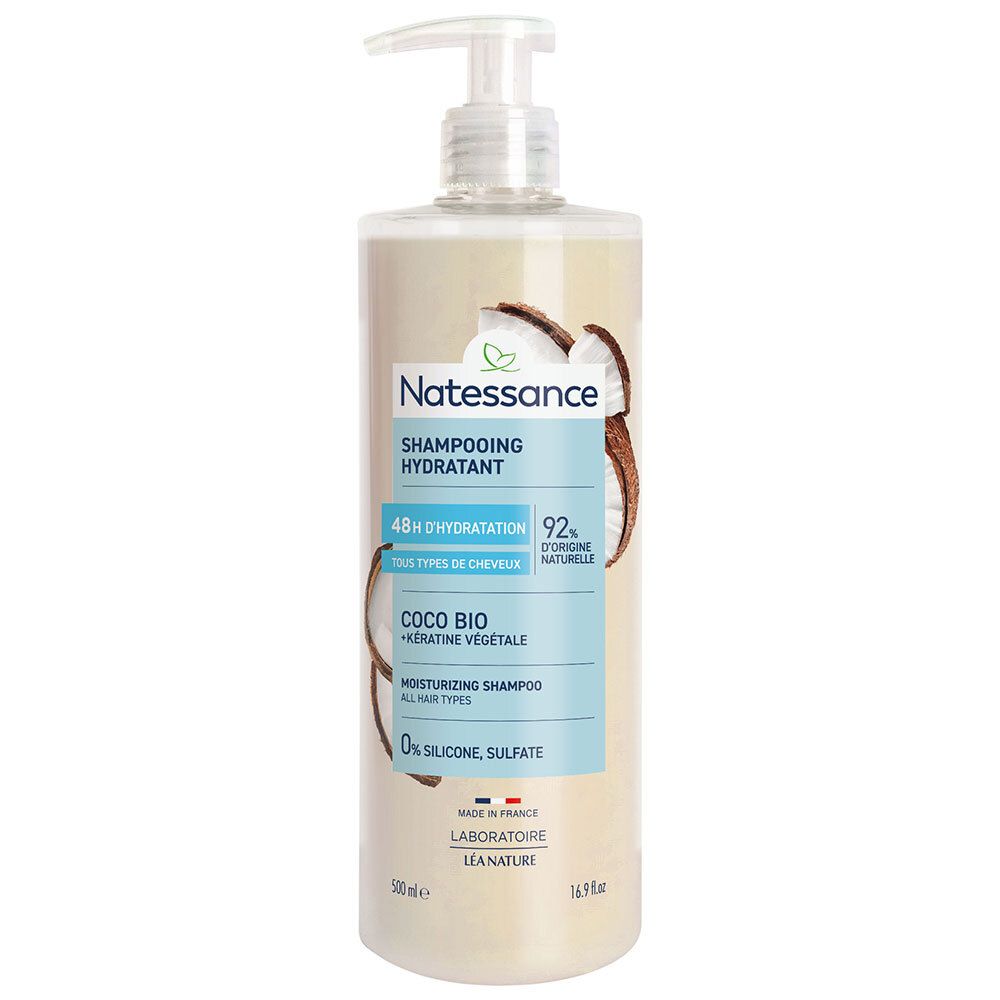 Natessance Shampooing Hydratant Douceur Coco 500 ml Shampooing