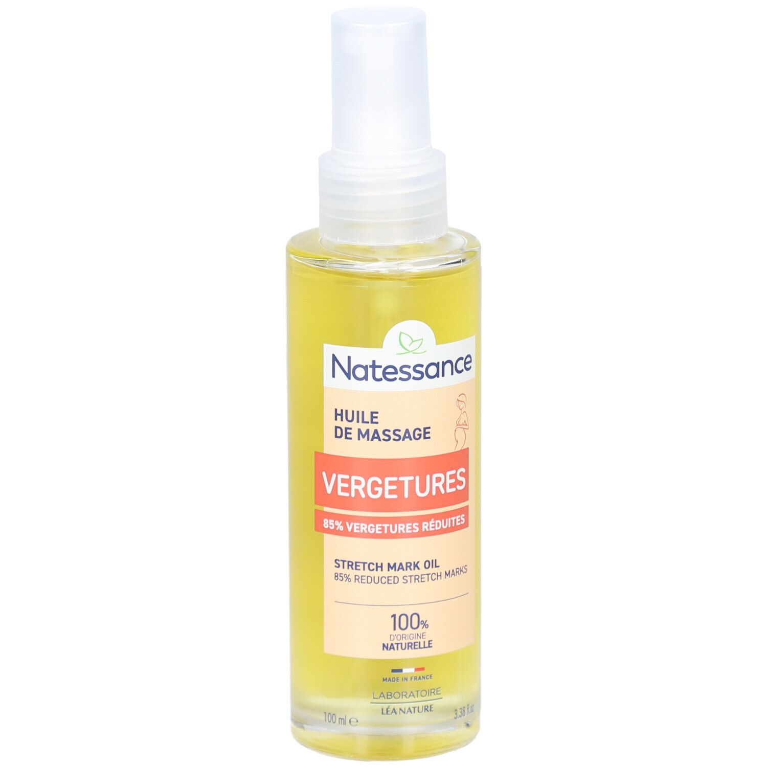 NATESSANCE Huile de Massage Vergetures 100 ml Huile
