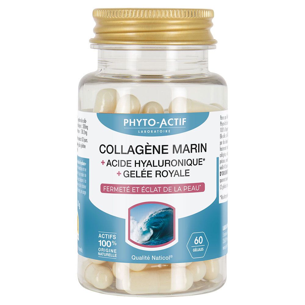 PHYTO-ACTIF Collagène Marin + Acide Hyaluronique + Gelée Royale 60 pc(s) Capsule(S)