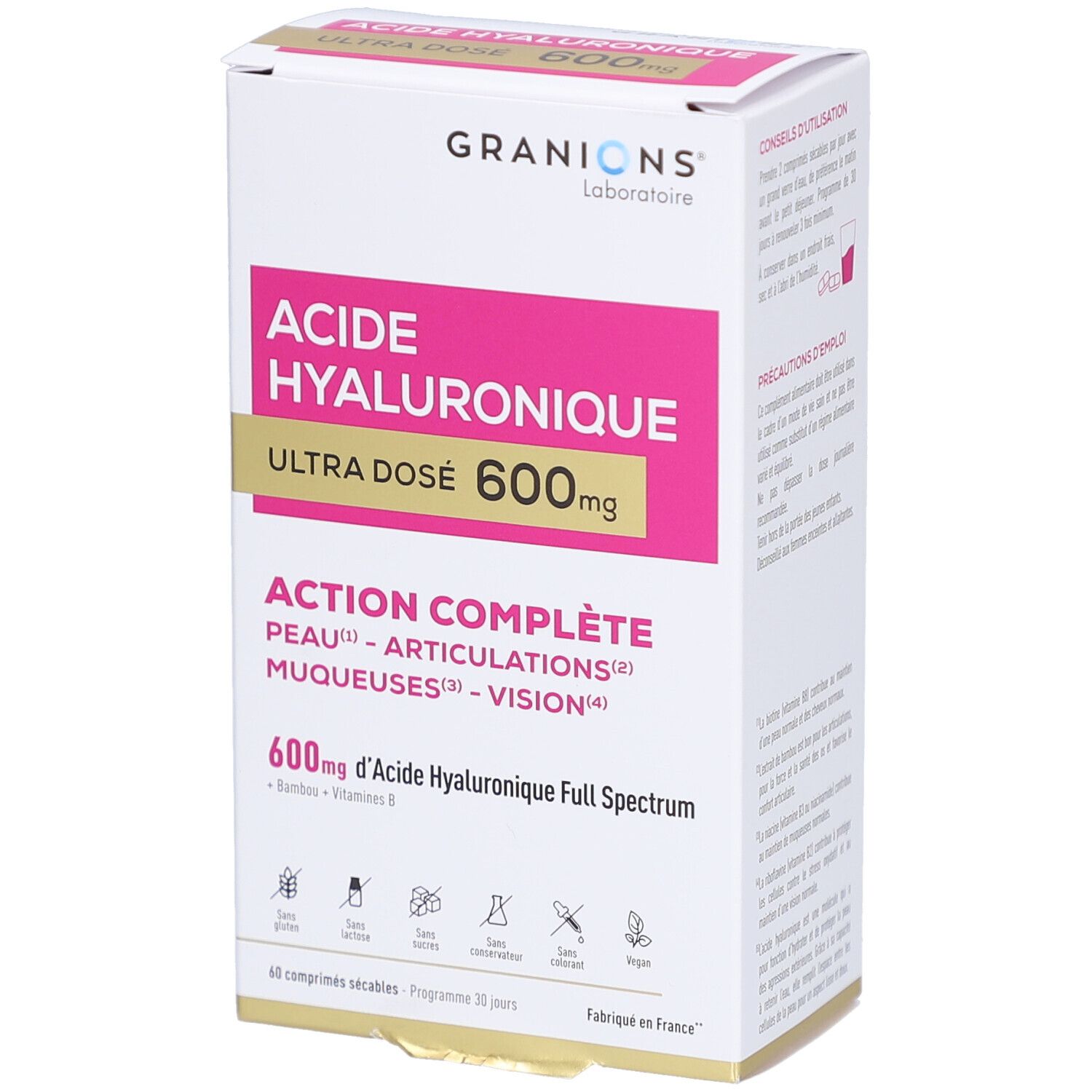 Pdmtobemaintained Granions Acide Hyaluronique 600 Mg Comprimé(S) 60 Pc(S)