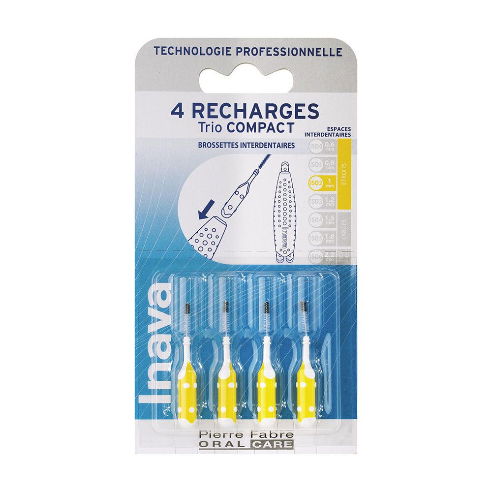PIERRE FABRE Inava Recharges Trio Compact 1 mm Brosse(S) À Dents 4 pc(s)