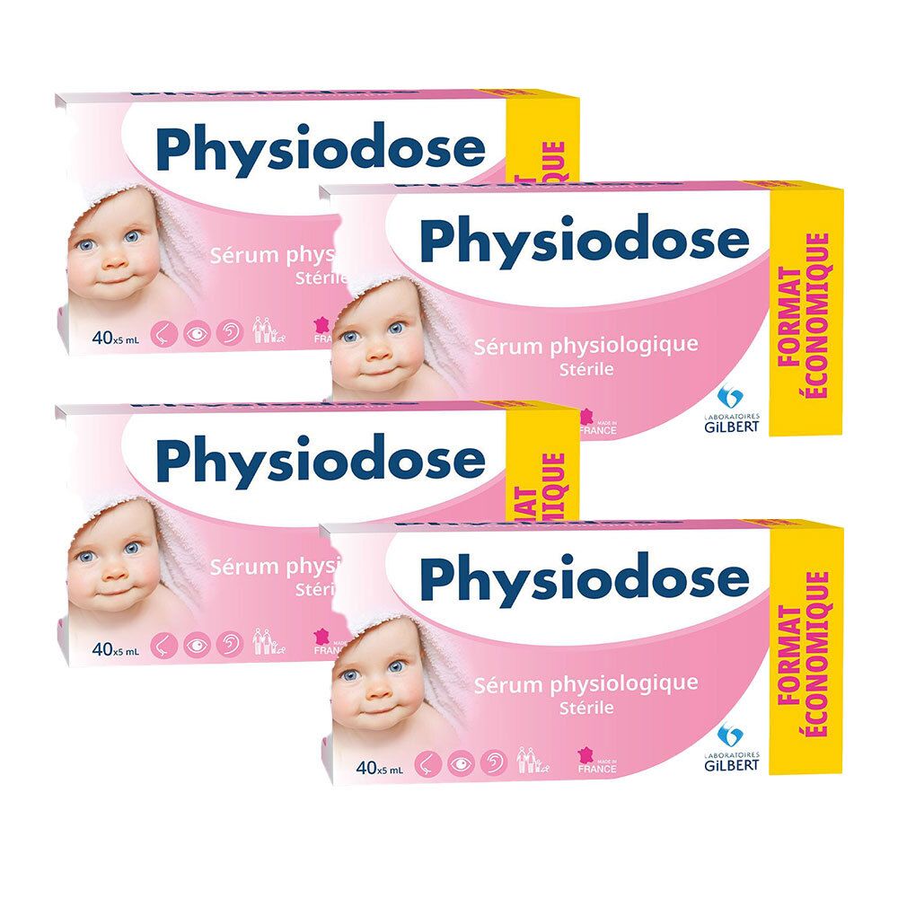 Physiodose Sérum physiologique stérile 4x40 pc(s) Pipette(S) Unidose(S)
