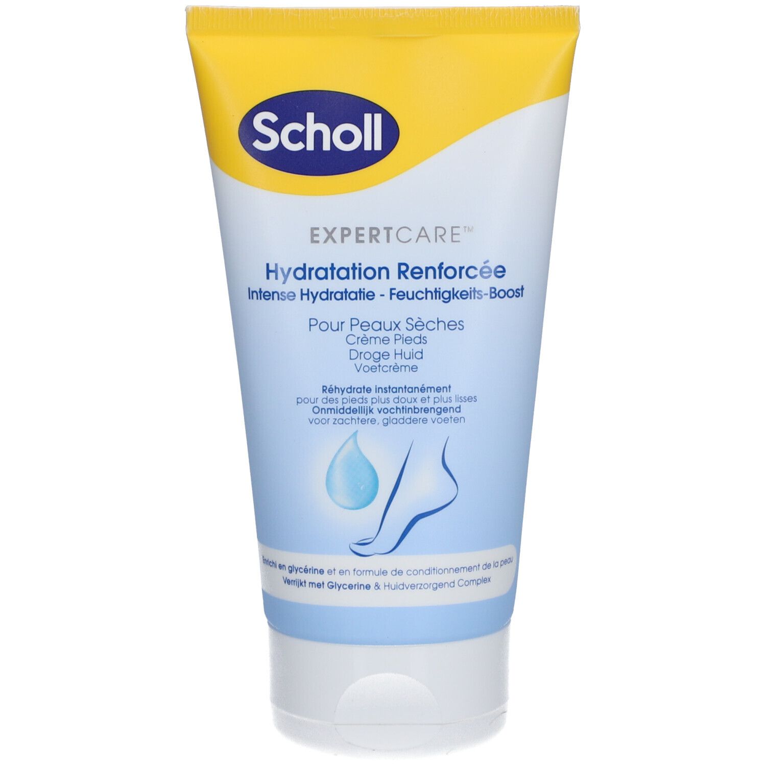 Scholl Crème Pieds Hydratation Renforcée pour Peaux Sèches 150ml 150 ml Crème De Pieds