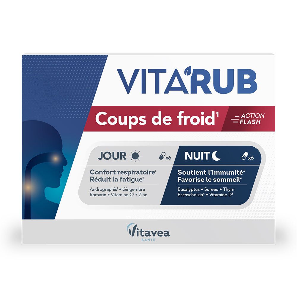 Vitavea Vita'Rub Coups de Froid 12 Gélules - Image 3