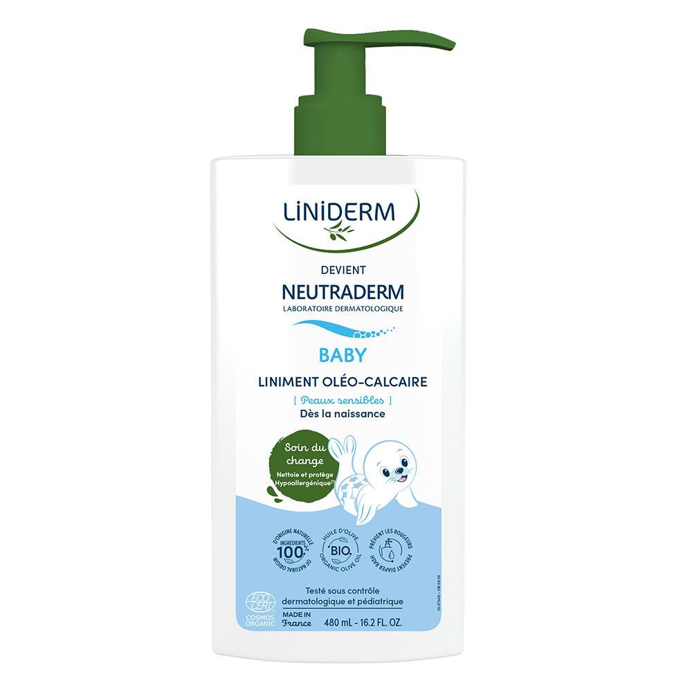 Neutraderm Liniment Oléocalcaire flacon pompe Baume 480 ml