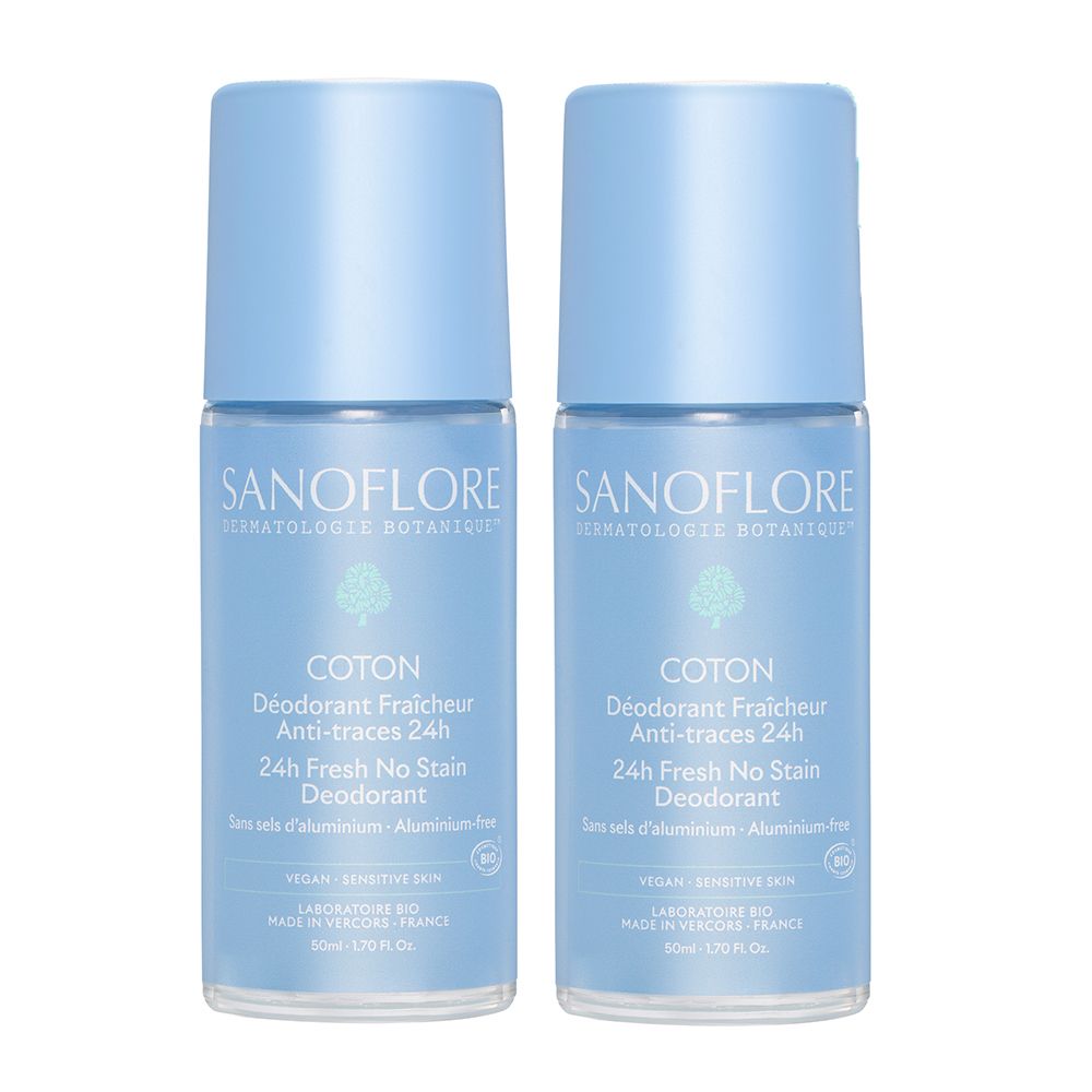 Sanoflore Bio Déodorant Fraicheur Coton Lot De 2X50ml - Image 3