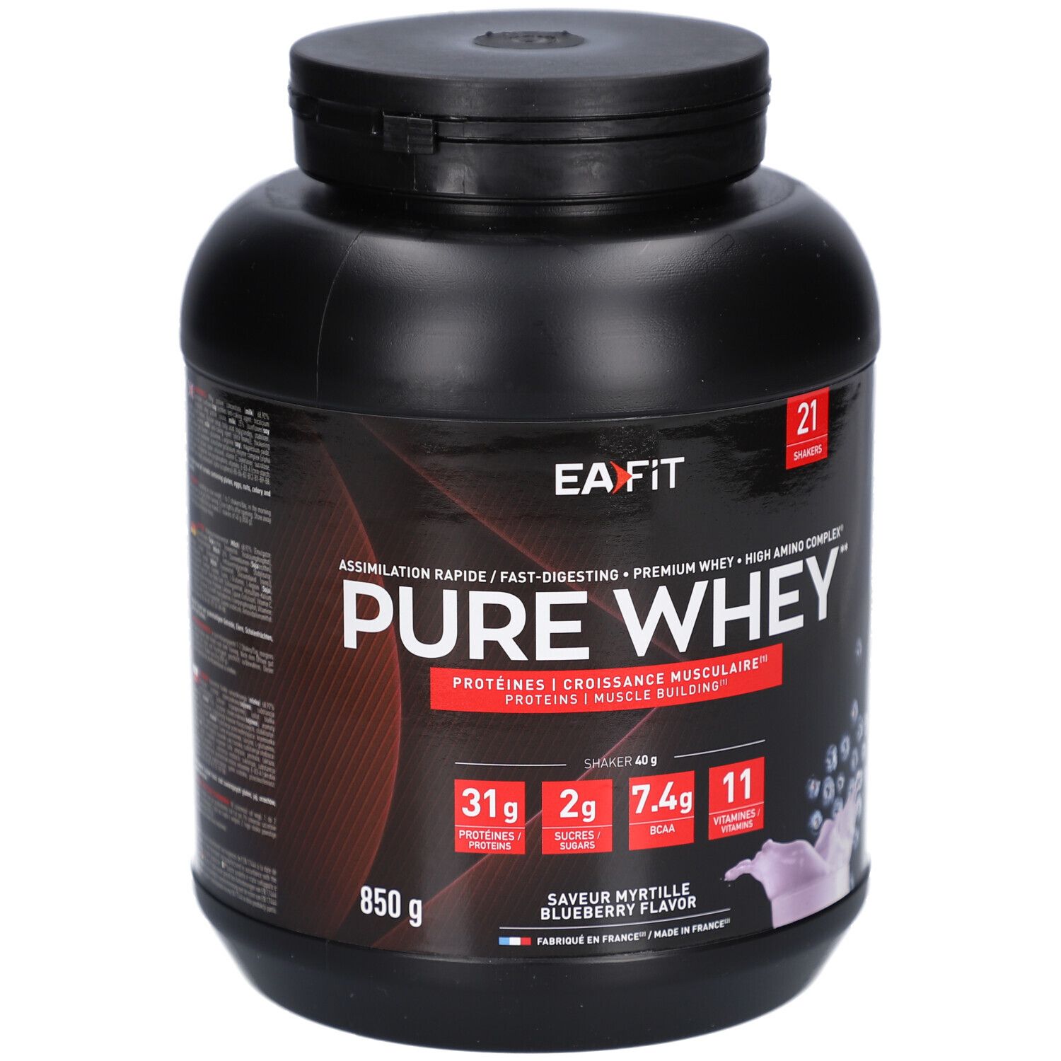 Ea Fit Protéine Myrtille Pure Whey Noir 850 G - Image 2