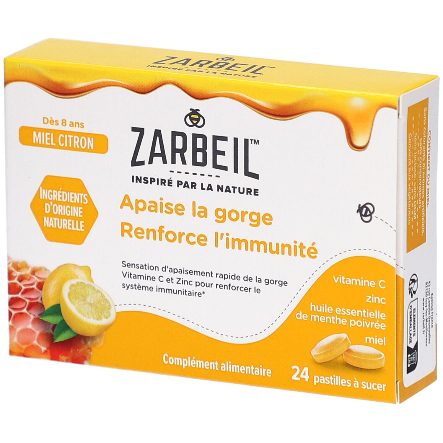 Zarbeil Gorge & Immunité - Miel Citron 1 pc(s) Pastille(S)