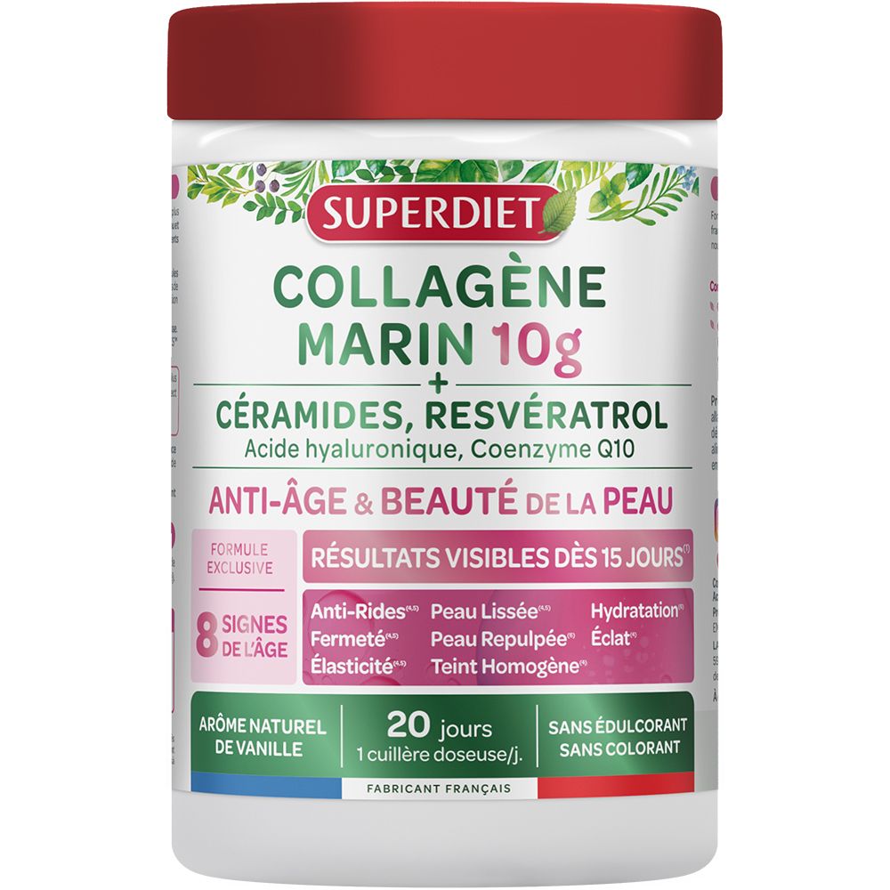 Superdiet Collagène Marin – Anti-âge & beauté de la peau 210 g Poudre Pour La Préparation D'Une Solution