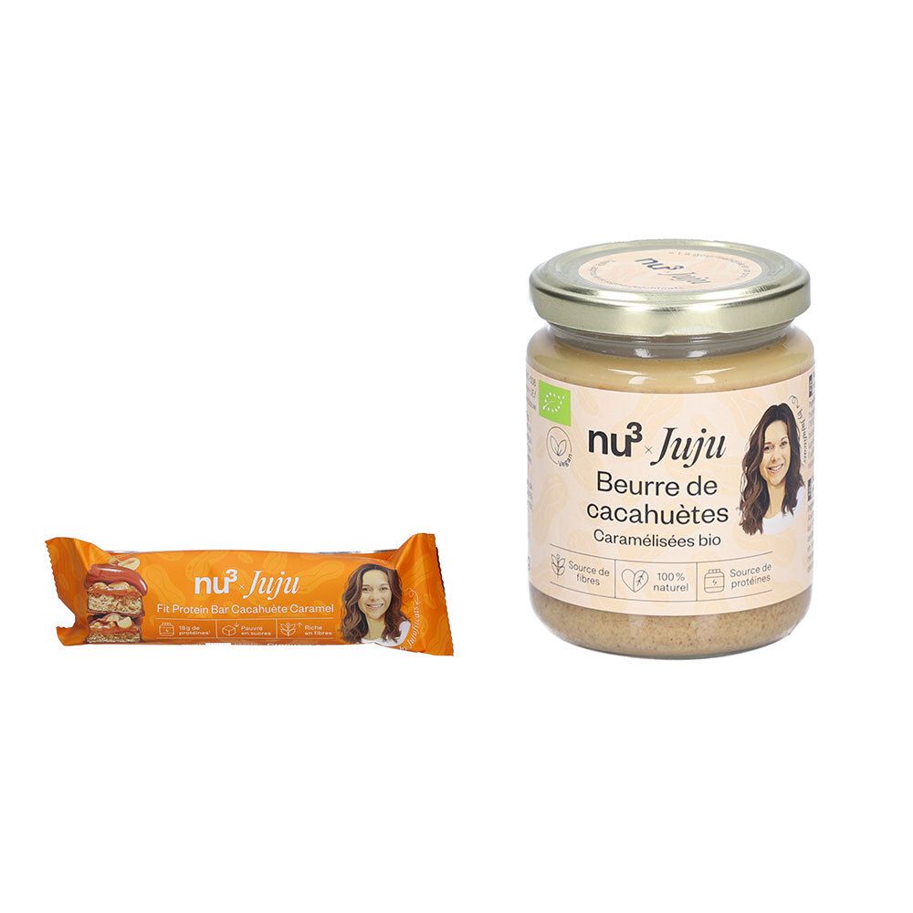 nu3 Fit Protein Bar + Beurre de Cacahuètes Caramélisées x Jujufitcats Aliment 1 pc(s)