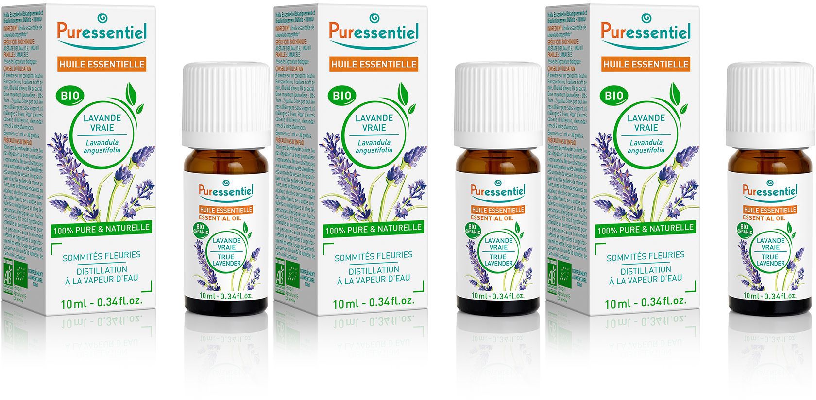 Puressentiel huile essentielle Lavande vraie BIO 3x10 ml Huile
