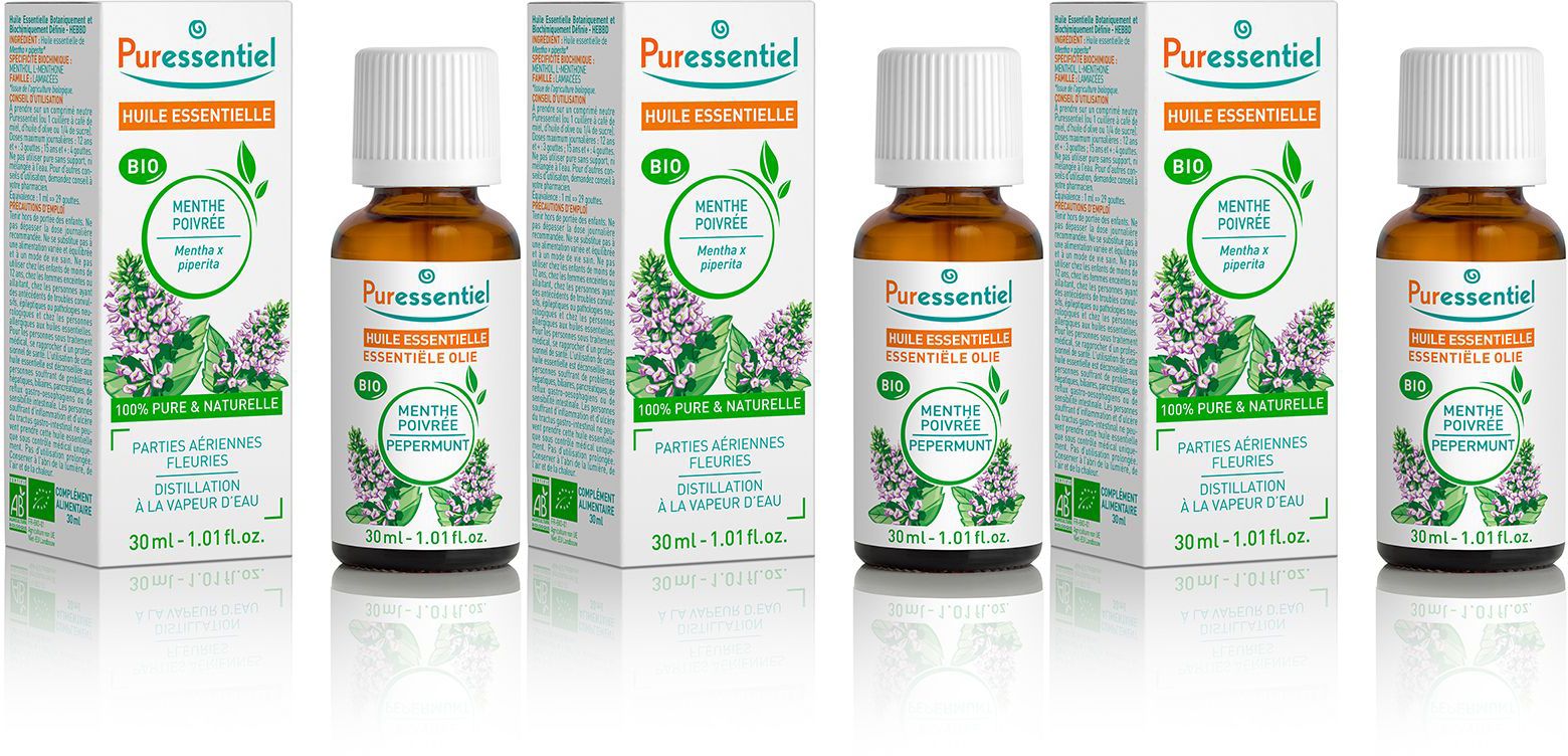 Puressentiel Huile Essentielle Menthe Poivrée BIO 3x30 ml