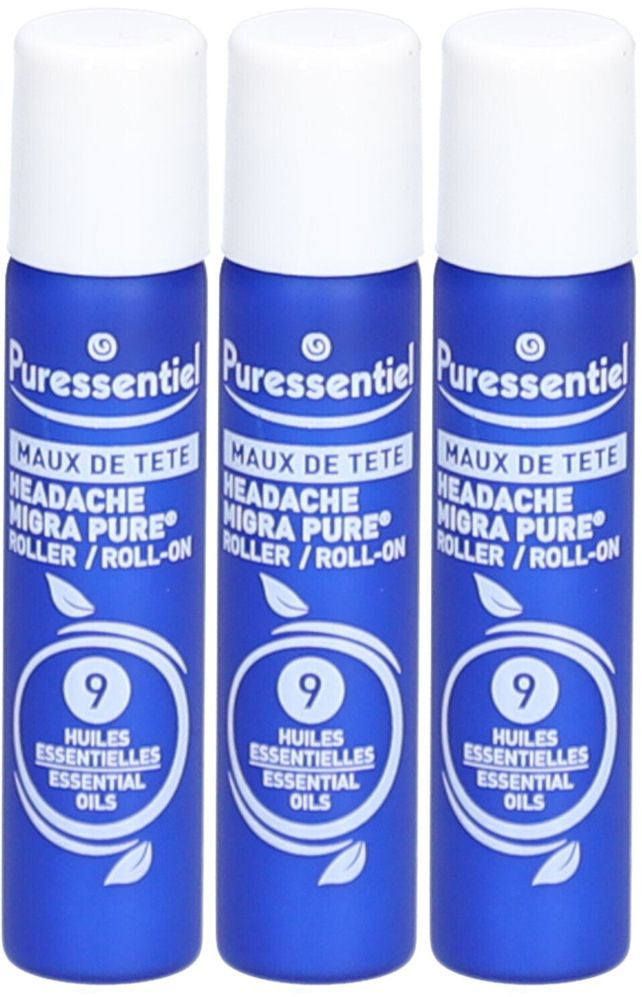 PURESSENTIEL Roller Maux de Tête 3x5ml 3x5 ml Rouleau
