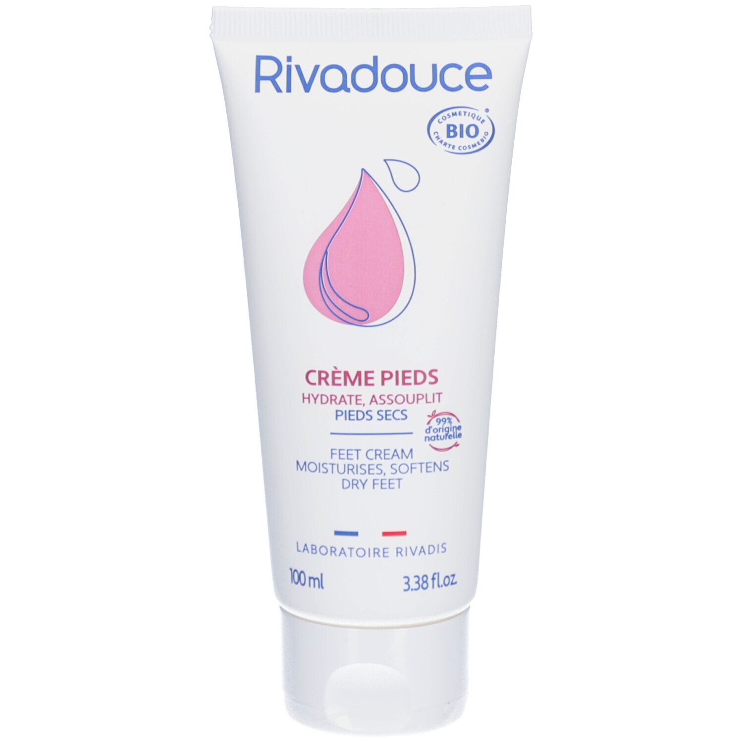 RIVADOUCE Crème pieds secs certifiée Bio - Tube 100ml 100 ml Crème