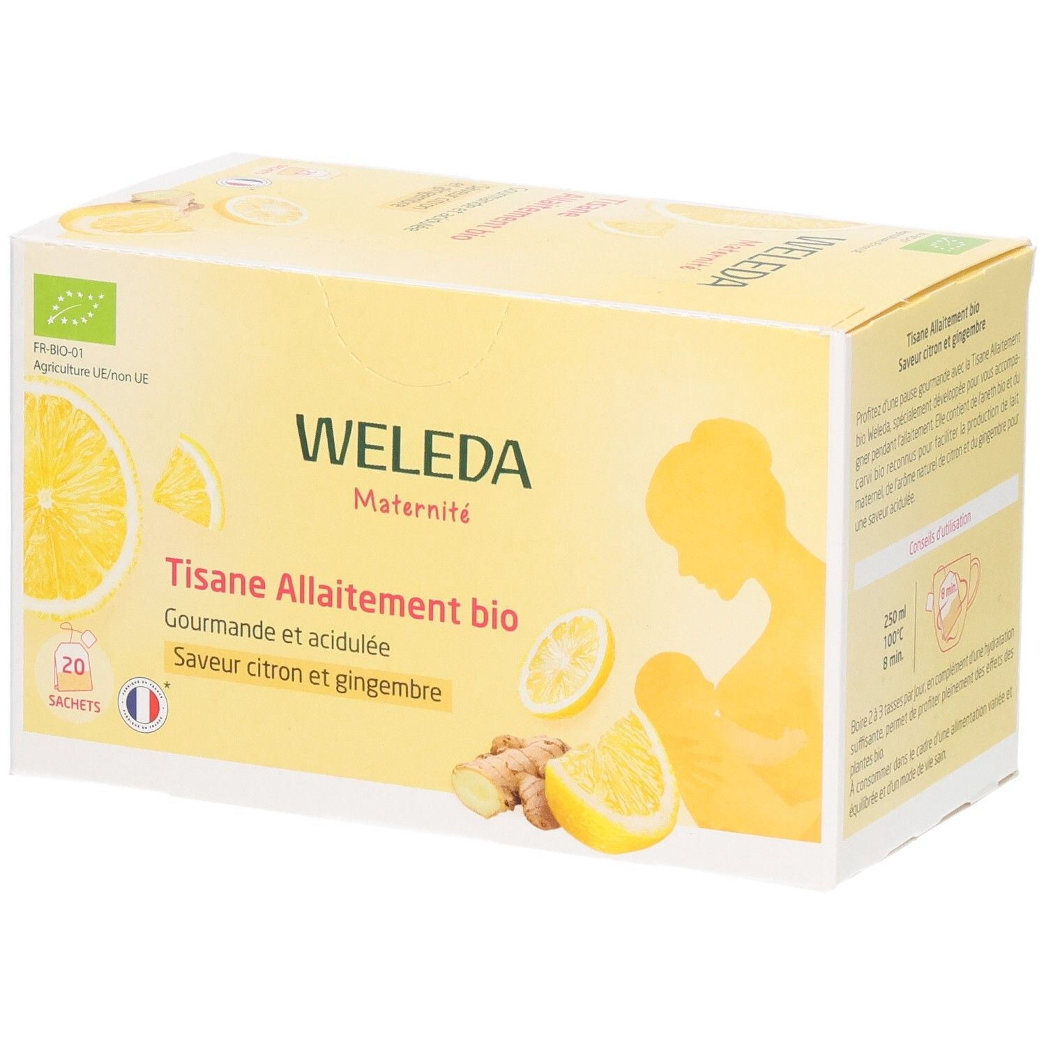 Weleda Tisane allaitement bio Citron Gingembre 40 pc(s) Sachet(S) Filtre(S)