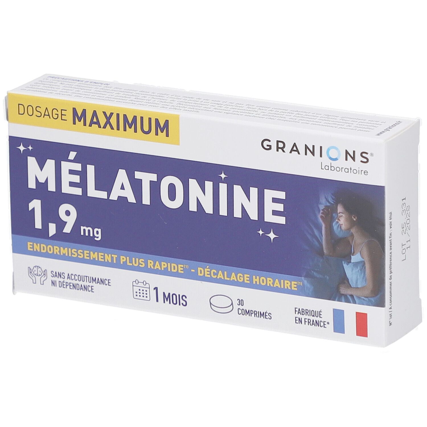 Granions Mélatonine 1,9 Mg Comprimé(S) 30 Pc(S)