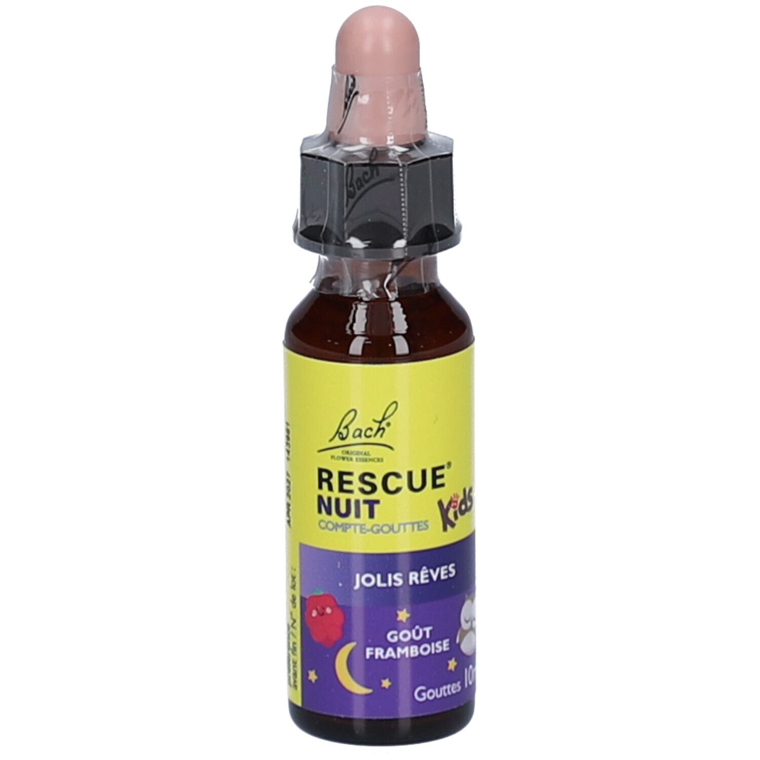Rescue Nuit® Jolis Rêves Compte-Gouttes Framboise - 10Ml Élixir 10 Ml Enfants