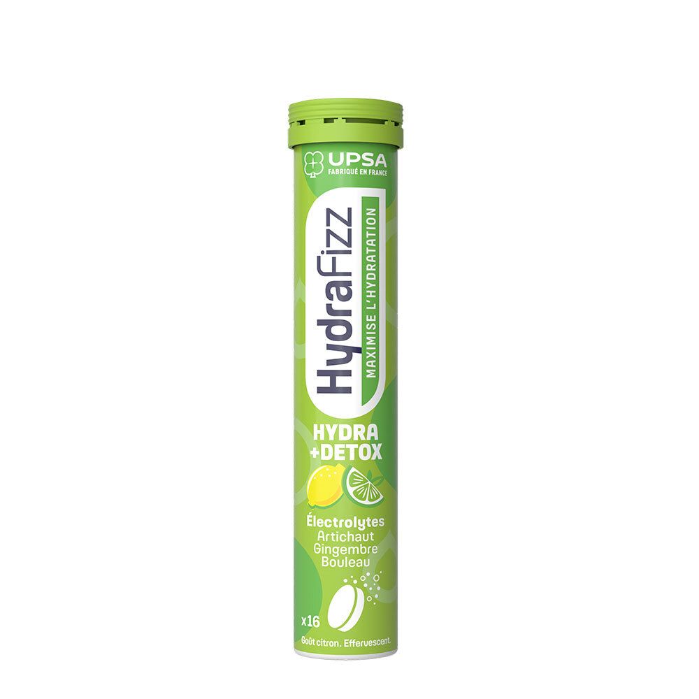 Upsa Hydrafizz Hydra + Detox Goût Citron 16 Comprimés - Image 4