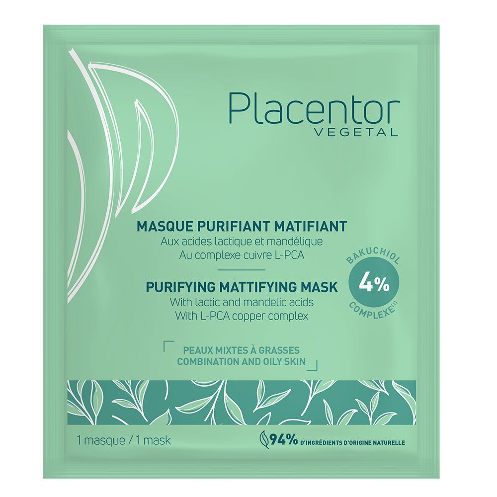 Placentor Végétal Placentor Masque Purifiant Matifiant Masque(S) Pour Le Visage 1 Pc(S) - Image 1