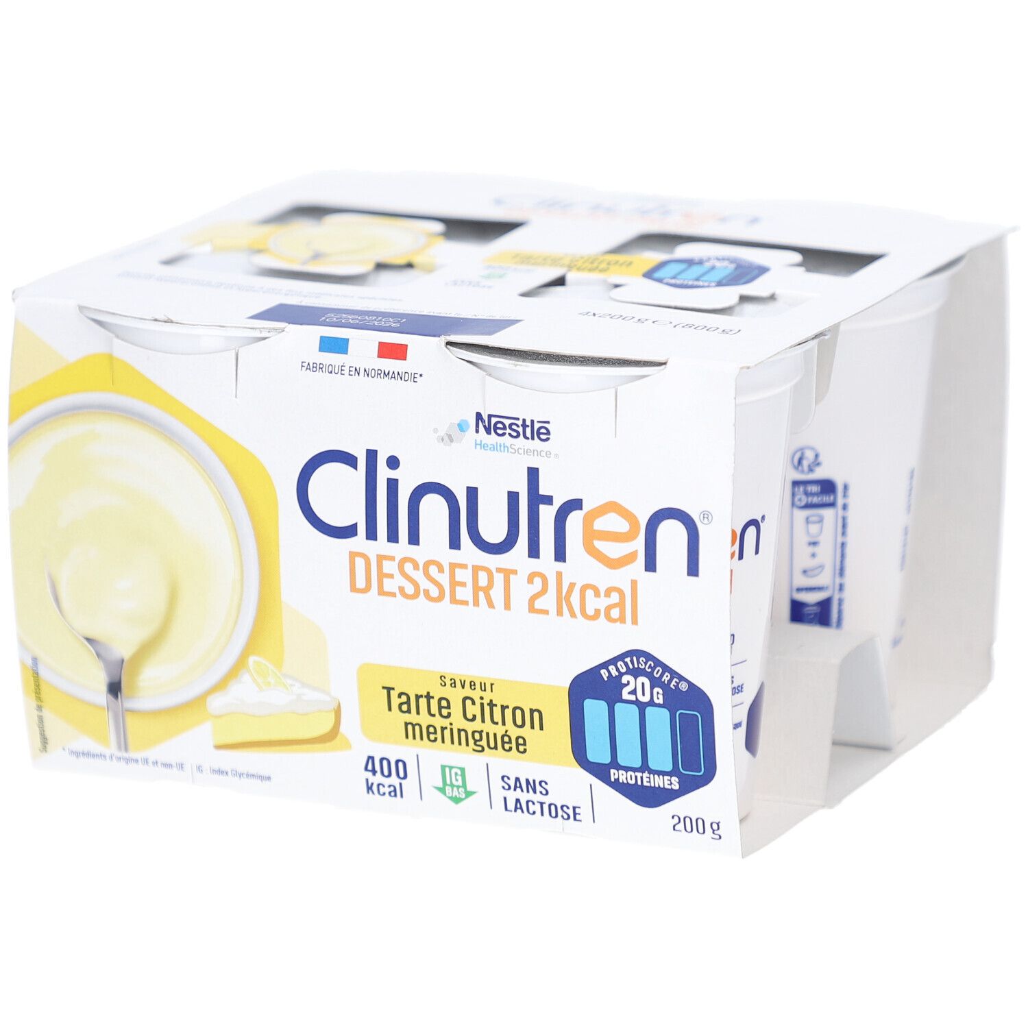 NESTLE Clinutren Dessert 2 kcal Saveur Tarte Citron Meringuée 800 ml Aliment