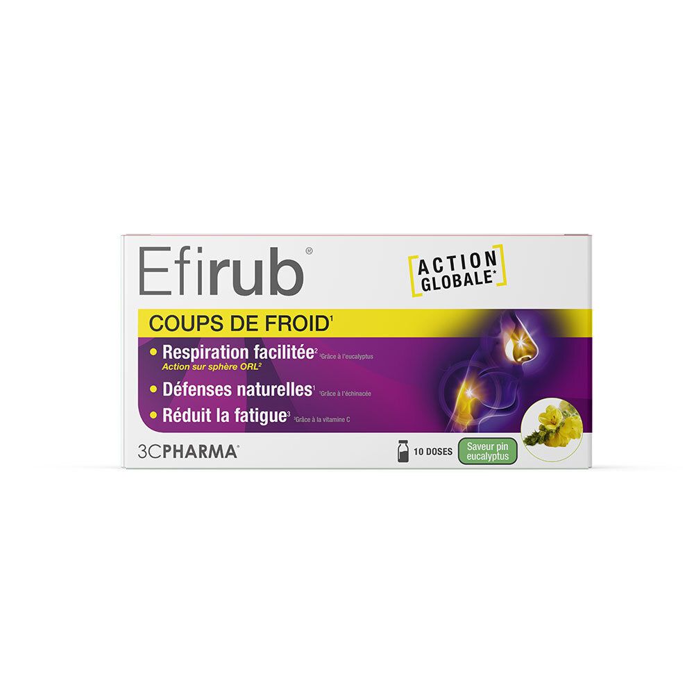 3C PHARMA Efurib Coups de Froid Monodoses 100 ml Solution Orale